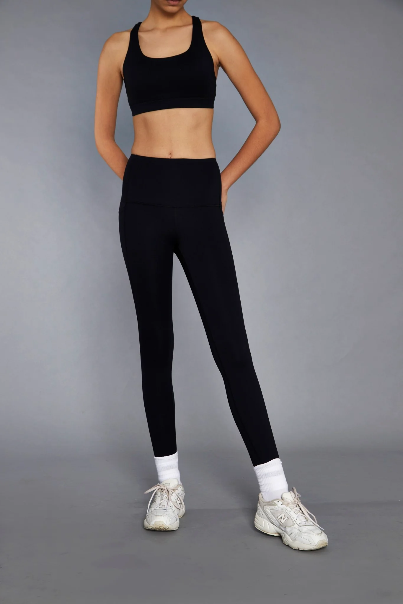 Black High Waisted Gym Leggings - Image 3
