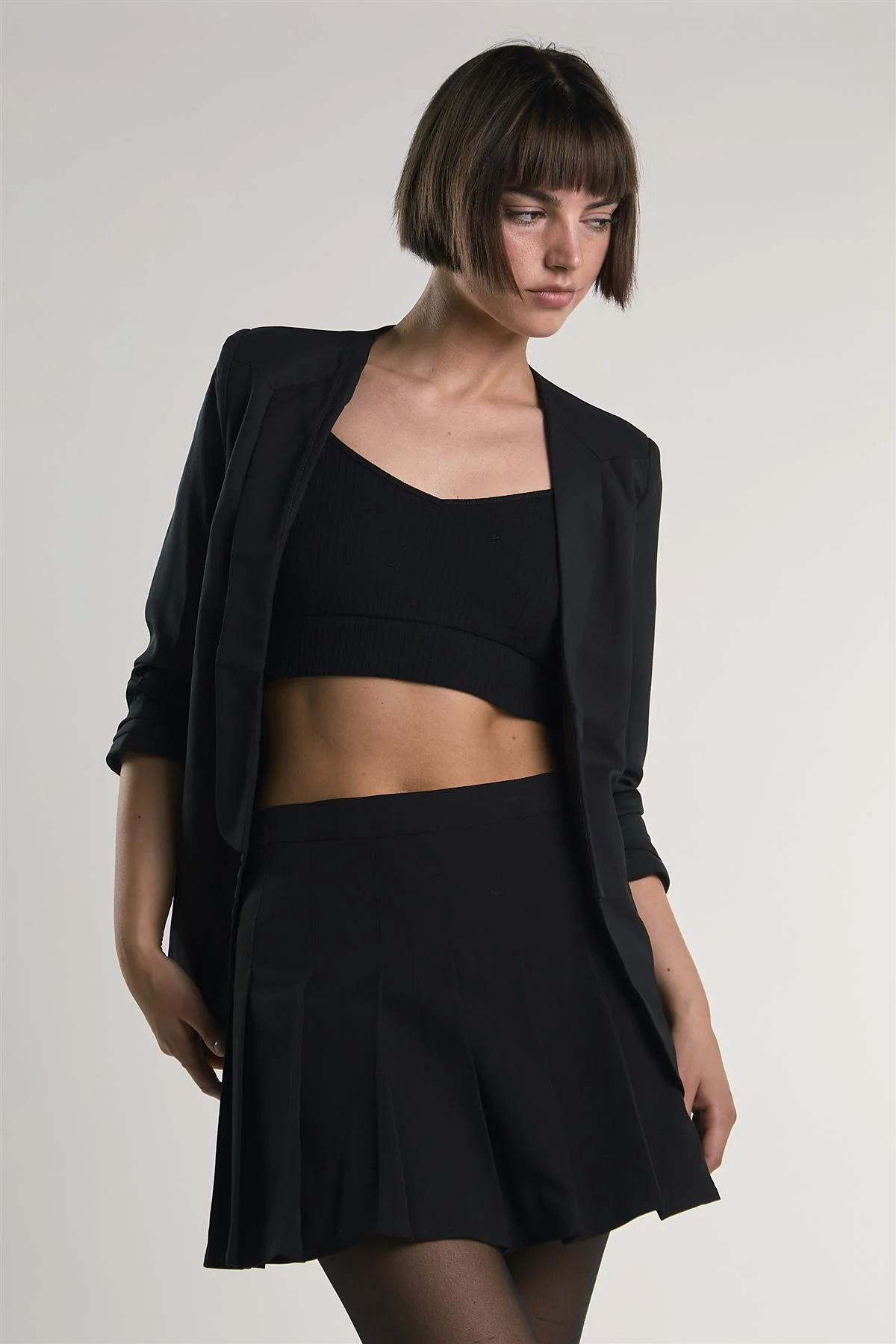 Black Long Sleeve-Blazer - Image 3
