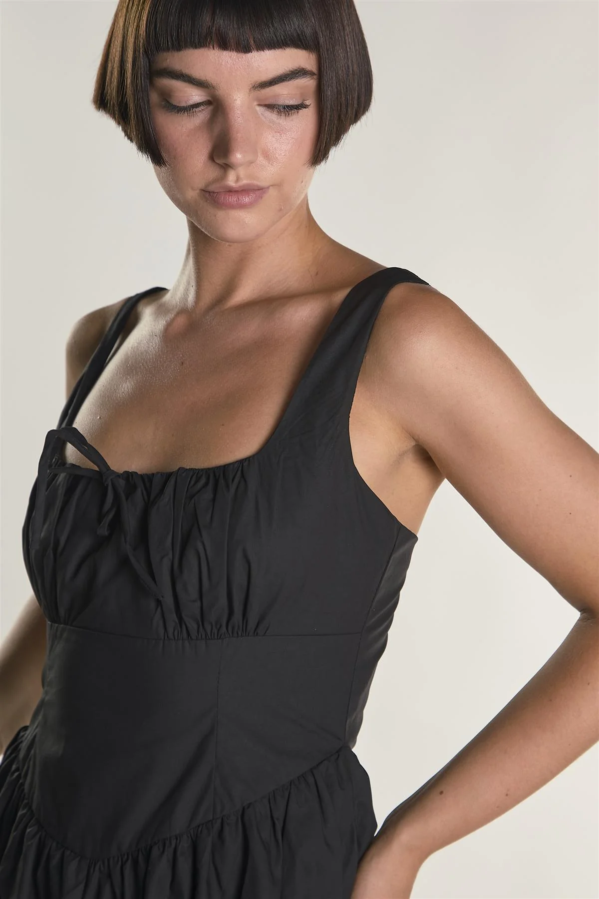 Black Skater Midi-Dress - Image 4