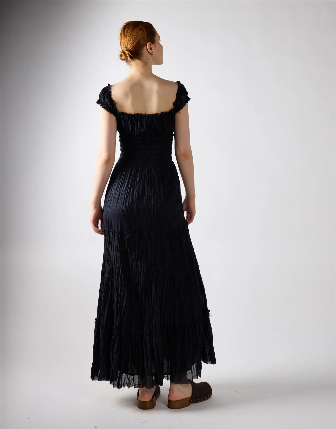 Black Tiered Maxi Dress - Image 5