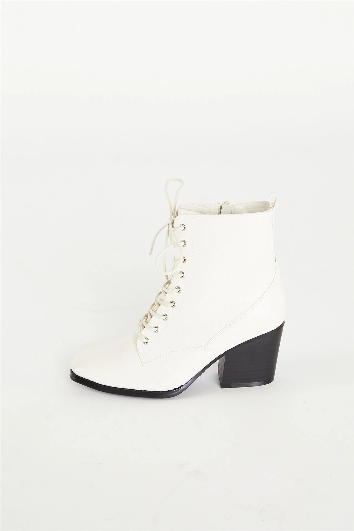 Bone Lace Up Ankle Boot Ankle Boot-Lace Up Boot - Image 3