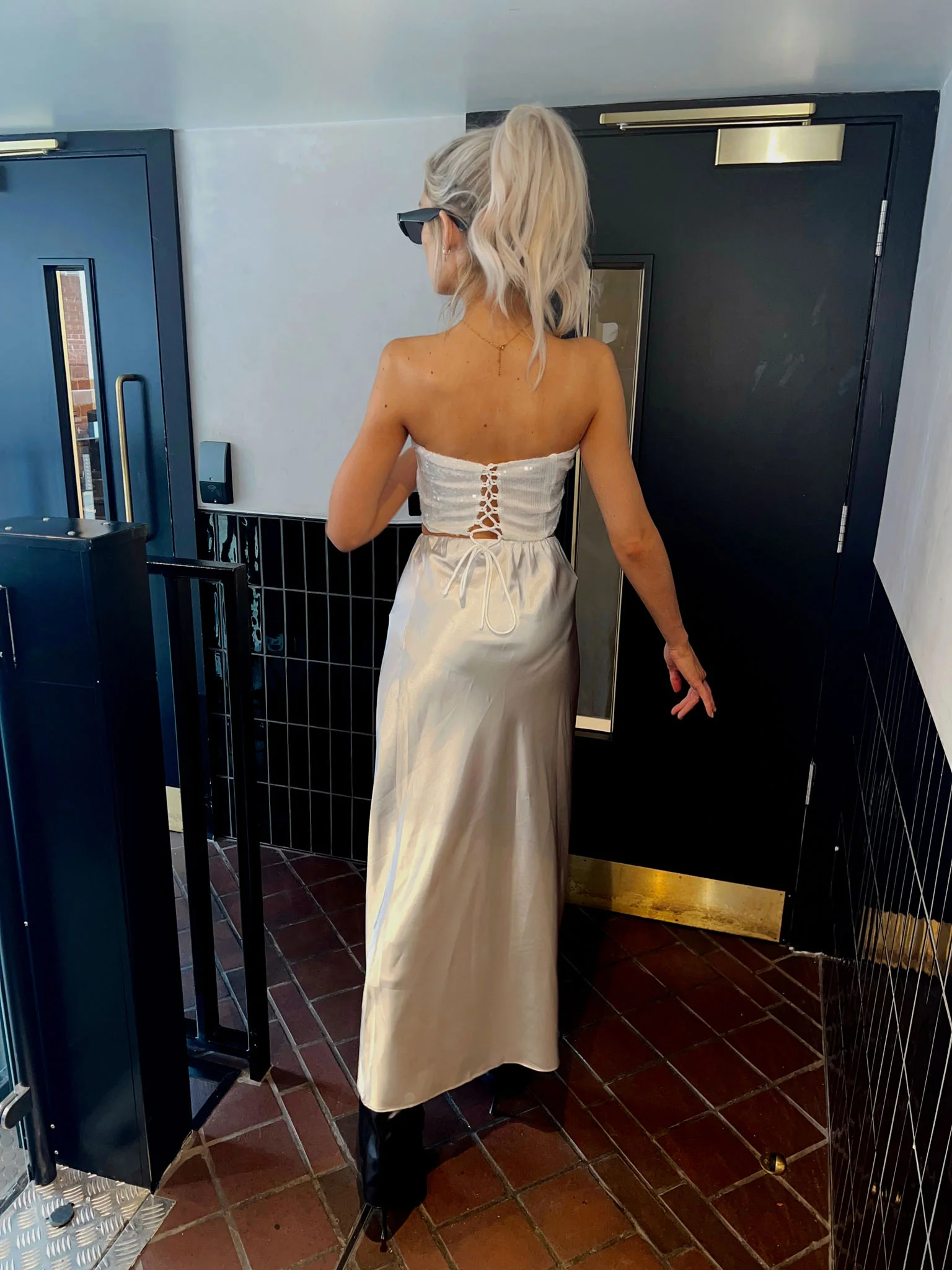 Clear Sequin Corset Strapless-Top - Image 3