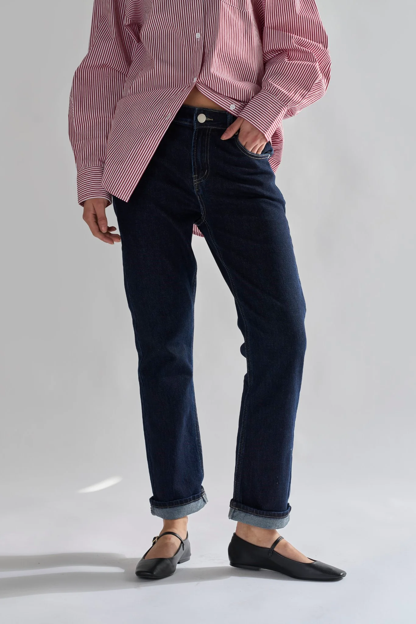 Dark-Indigo Straight-Leg Jeans - Image 3