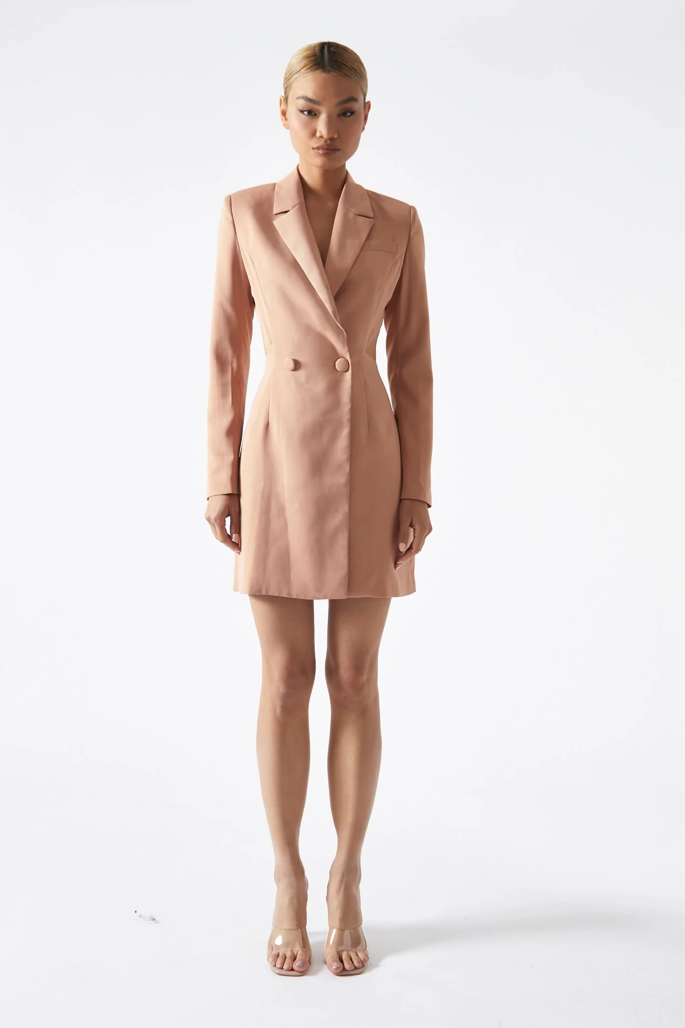Cinnamon Cut-Out Back Blazer Dress - Image 3
