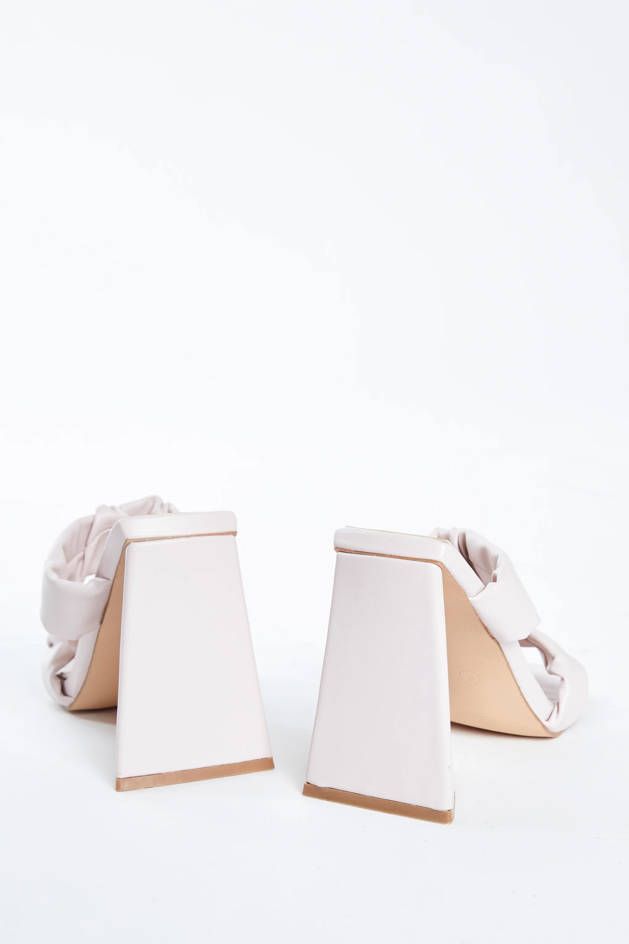 Glamorous Pink Flared Block Heel Mules - Image 3