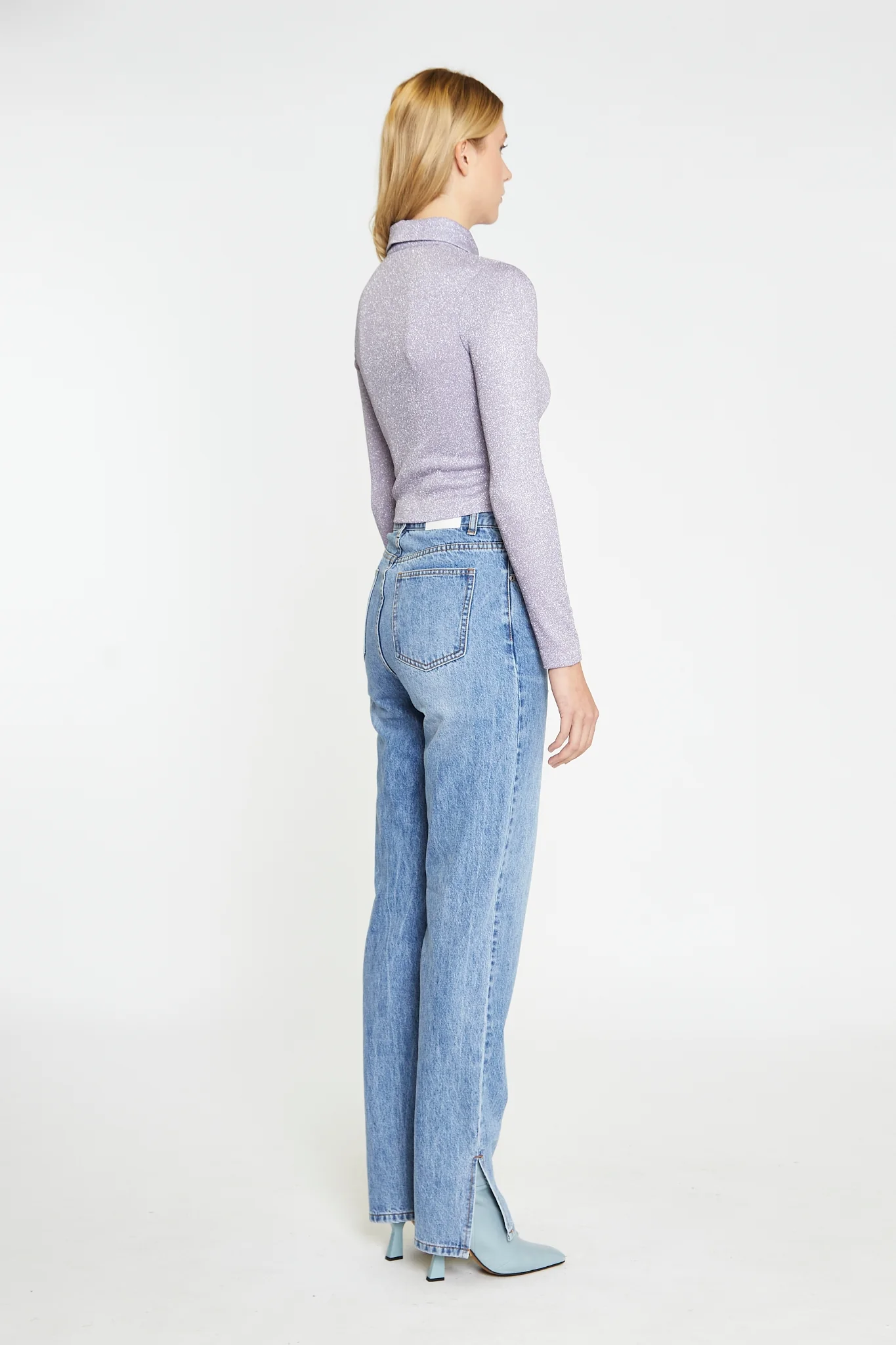Mid Stonewash Side-Split Jeans - Image 4