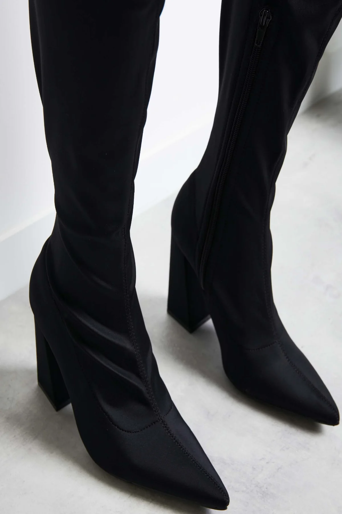 Glamorous Black Knee High Boots - Image 4