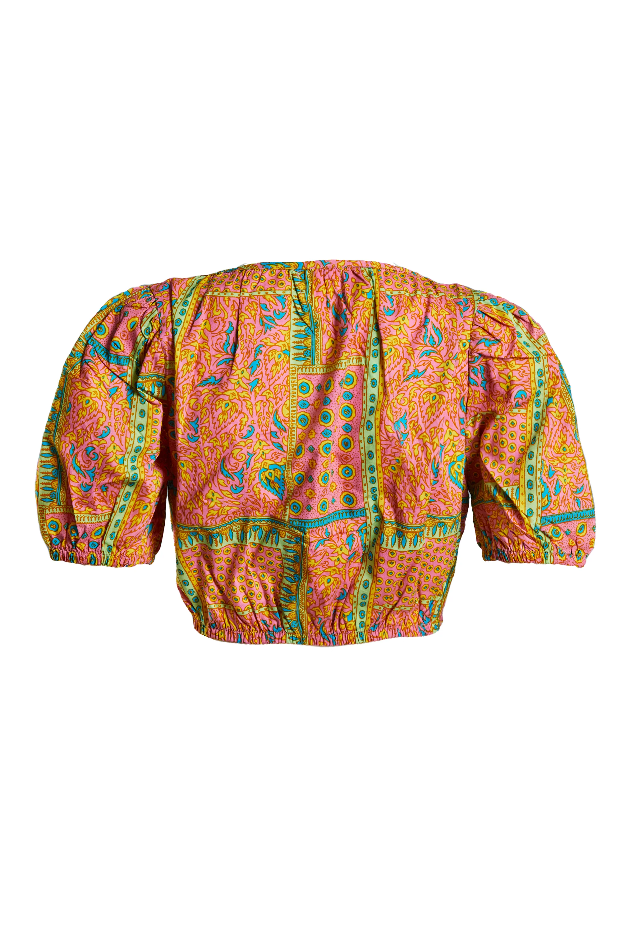 Glamorous Care Square Neck Crop Top with Puff Sleeves - Image 5