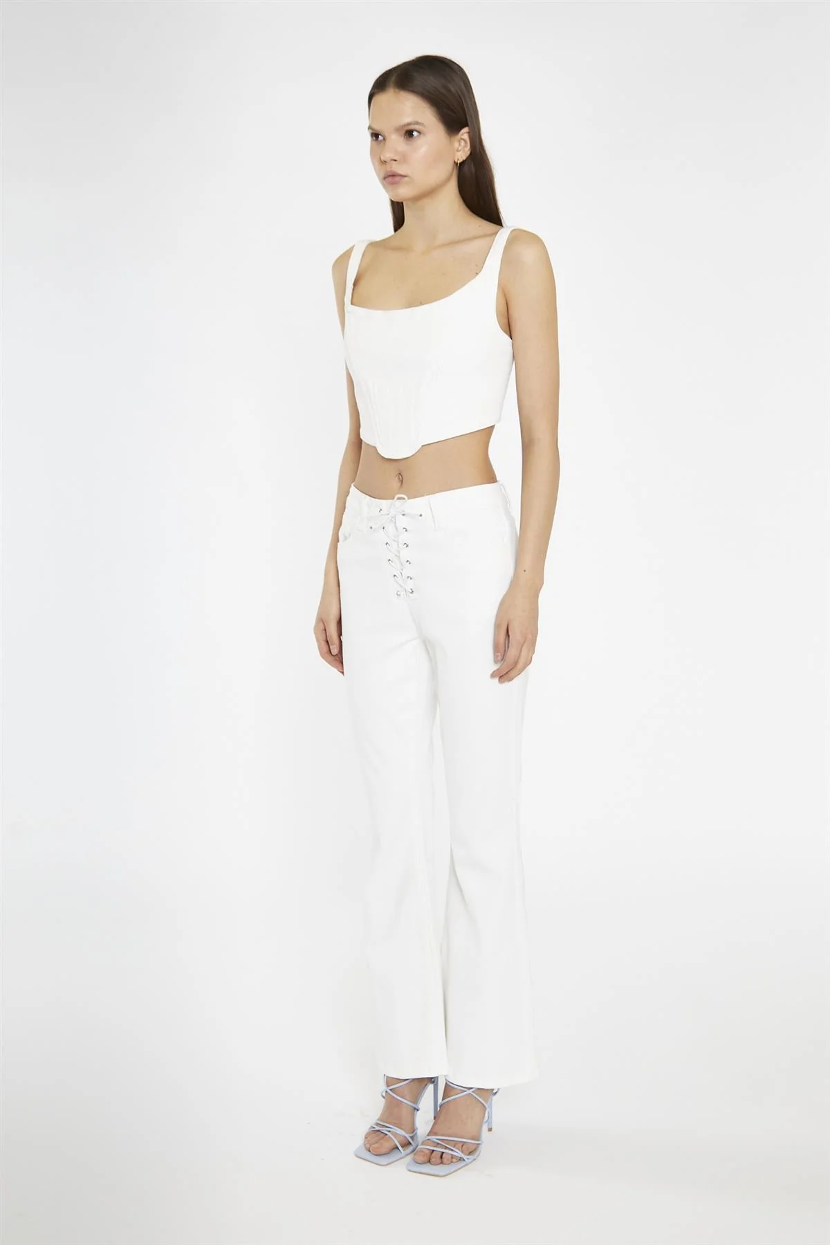 Off-White Lace-up Low-Waisted-Jeans - Image 4