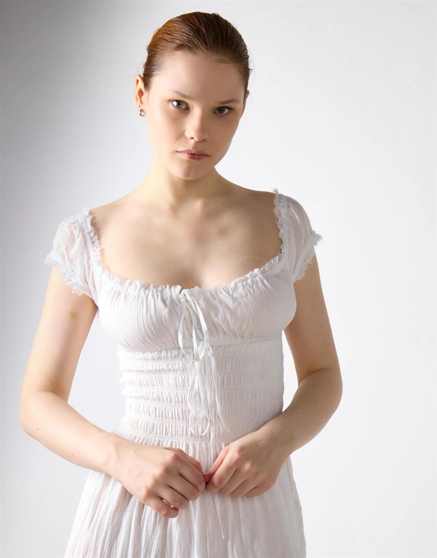 White Tiered Maxi Dress - Image 3