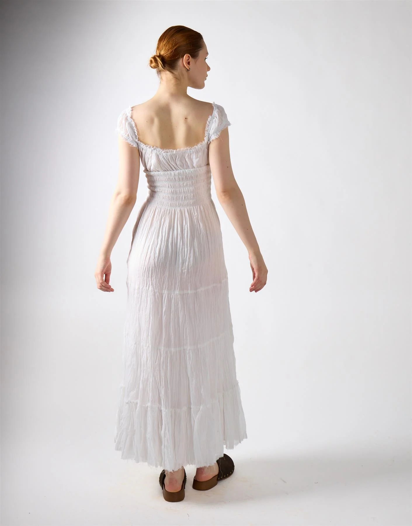 White Tiered Maxi Dress - Image 4